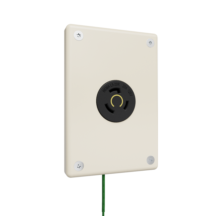 Pass and Seymour Mighty Mac WSP Series Security Wall Plate Round Receptacle Opening 1-Gang 14-Gauge Steel Ivory Allen Head Fasteners (WSP01N912IVYPS)