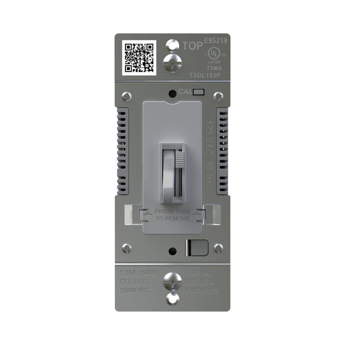Pass and Seymour Trademaster Toggle Slide LED Dimmer 150W Single Pole 3-Way Gray (TSDL153PGRY)