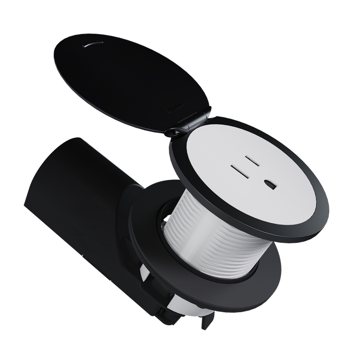 Pass and Seymour Kitchen Countertop Outlet Lid Matte Black (CP498LBK)