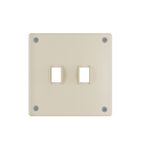Pass and Seymour Mighty Mac WSP Series Security Wall Plate Switch/Toggle 2-Gang 10-Gauge Steel Ivory Torx T-20 Head Fasteners (WSPA2S1IVYPS)