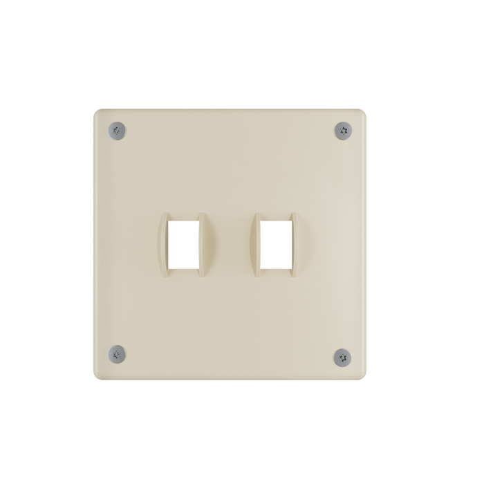 Pass and Seymour Mighty Mac WSP Series Security Wall Plate Switch/Toggle 2-Gang 10-Gauge Steel Ivory Allen Head Fasteners (WSPA2S2IVYPS)