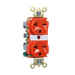 Pass and Seymour Duplex Receptacle Industrial Extra Heavy Duty Specification Grade 20A 250V Back And Side Wire Orange (5862AOR)