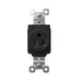Pass and Seymour Plugtail Tamper-Resistant Receptacle Single 20A 125V Side/Back Wire Black (PTTR5361BK)