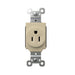 Pass and Seymour Plugtail Receptacle Single 15A 125V Side/Back Wire Ivory (PT5261I)