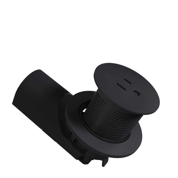 Pass and Seymour Single Kitchen Countertop Power Receptacle Tamper-Resistant 15A 125V Matte Black (CP498TR15BK)