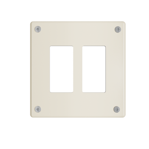 Pass and Seymour Mighty Mac WSP Series Security Wall Plate Decorator Opening 2-Gang 14-Gauge Stainless Steel Ivory Torx T-20 Head Fasteners (WSP32G1IVYPS)