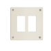 Pass and Seymour Mighty Mac WPP Series Security Wall Plate Decorator Opening 2-Gang 14-Gauge Stainless Steel Ivory Torx T-20 Head Fasteners (WPP32G1IVYPS)