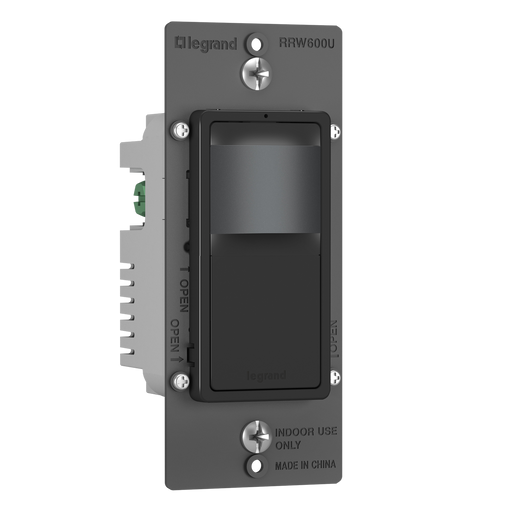 Pass and Seymour Radiant Vacancy Sensor 2-Wire 600W Black (RRW600VBK)