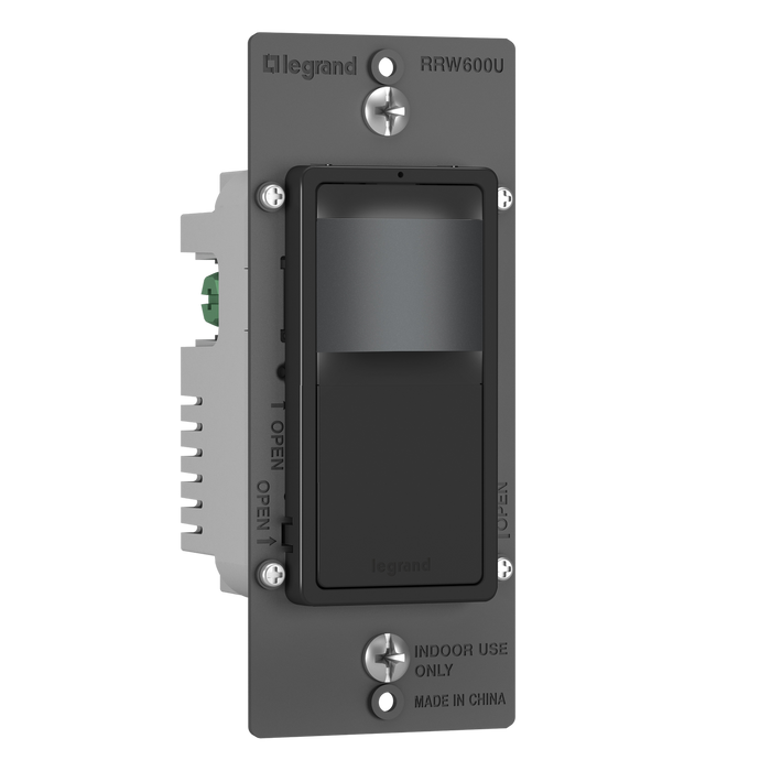 Pass and Seymour Radiant Vacancy Sensor 2-Wire 600W Black (RRW600VBK)