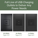 Pass and Seymour Adorne 65W USB Outlet Module Type C Graphite (ARUSB65PDG4)