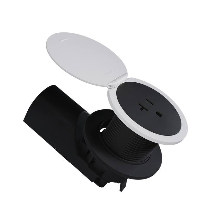 Pass and Seymour Kitchen Countertop Outlet Lid Matte White (CP498LMW)