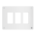Pass and Seymour Mighty Mac WSP Series Security Wall Plate Decorator Opening 3-Gang 10-Gauge Steel White Allen Head Fasteners (WSPA3G2PS)