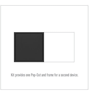 Pass and Seymour Adorne 15A 2-Gang Pop-Out Triplex Outlet Kit Graphite (ARPTR1522GG2)
