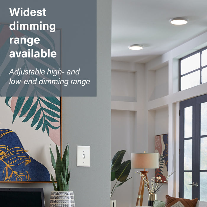 Pass and Seymour Trademaster Toggle Slide LED Advanced Dimmer 150W Single-Pole Or 3-Way 3-Pack White (TSDL153PW3PKCC4)