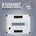 Pass and Seymour 8-Port Network Switch (DA8000WH)