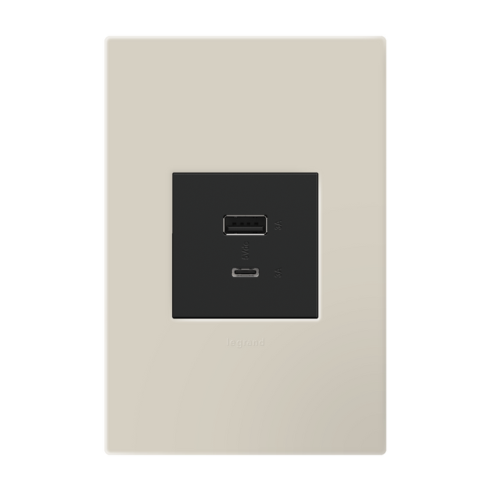 Pass and Seymour Adorne Wall Plate Painted Plastic 1G2 Oatmeal (AWP1G2OM)