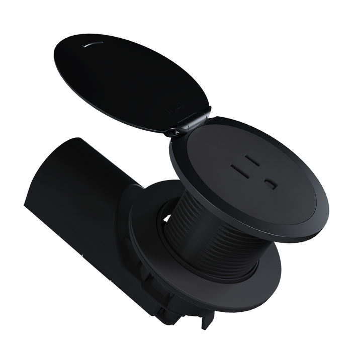 Pass and Seymour Single Kitchen Countertop Power Receptacle Tamper-Resistant 15A 125V Matte Black (CP498TR15BK)