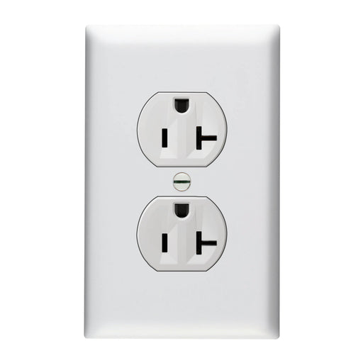 Pass and Seymour Tamper-Resistant Duplex Receptacle 20A 125V Self-Grounding White (3232TR20SW)