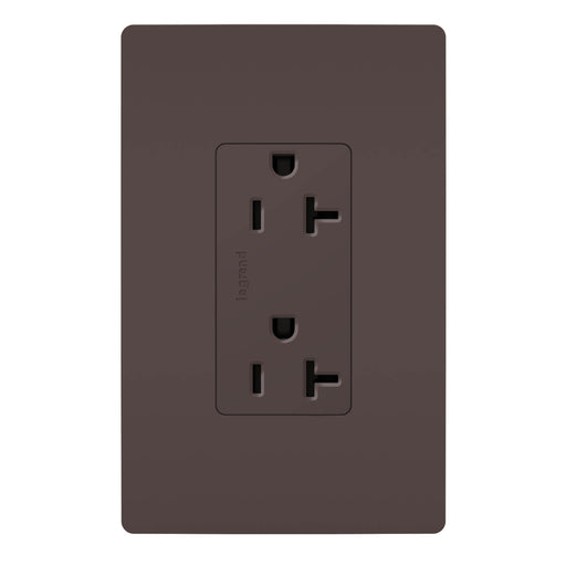 Pass and Seymour Radiant Tamper-Resistant Decorator Receptacle 20A 125V Self-Grounding Brown (885TR20S)