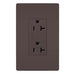 Pass and Seymour Radiant Tamper-Resistant Decorator Receptacle 20A 125V Self-Grounding Brown (885TR20S)