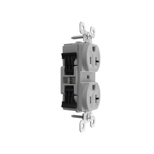Pass and Seymour Powerhold Duplex Receptacle 20A/125V Gray (TR20DVSGRY)