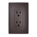 Pass and Seymour Radiant 15A 125V External Pressure Plated Outlet Tamper-Resistant Weather-Resistant Brown (885TREXWR)
