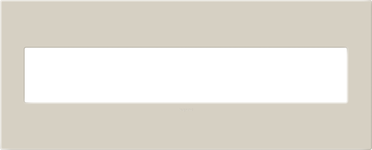 Pass and Seymour Adorne Screwless Wall Plate Painted Plastic 6-Gang Oatmeal (AWP6GOM)