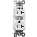 Pass and Seymour Plugtail Tamper-Resistant Half Controlled Duplex Receptacle 20A 125V Hospital-Grade White (PTTR8300CHW)