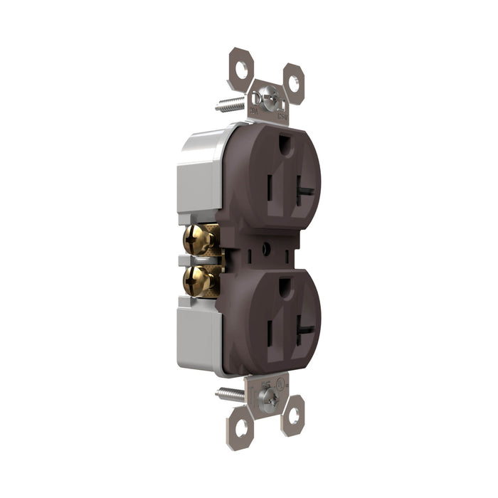 Pass and Seymour Tamper-Resistant Duplex Receptacle 20A 125V Self-Grounding Brown (3232TR20S)