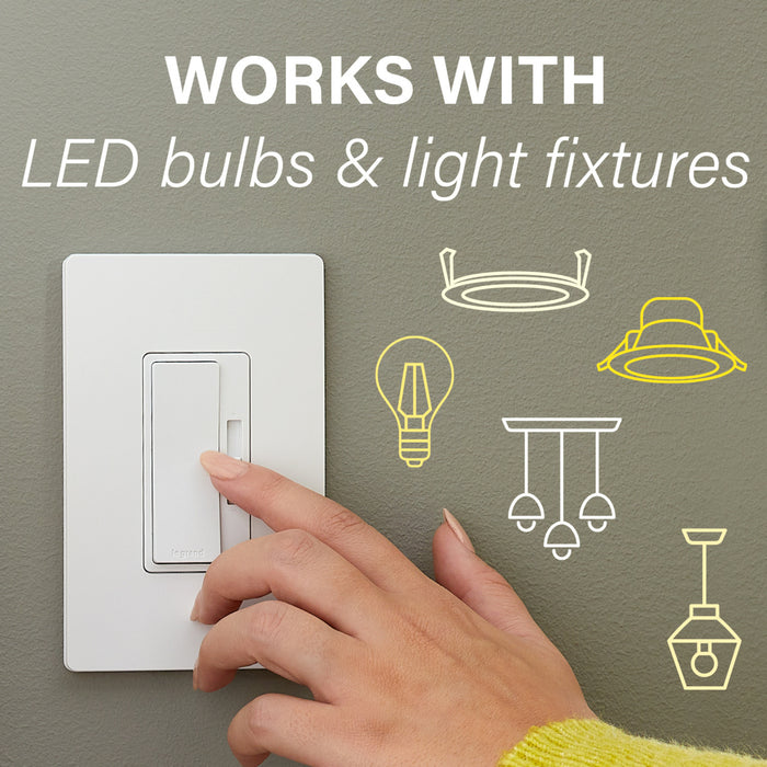 Pass and Seymour Radiant LED Dimmer 150W Single Pole 3-Way Nickel (RHL153PNI)