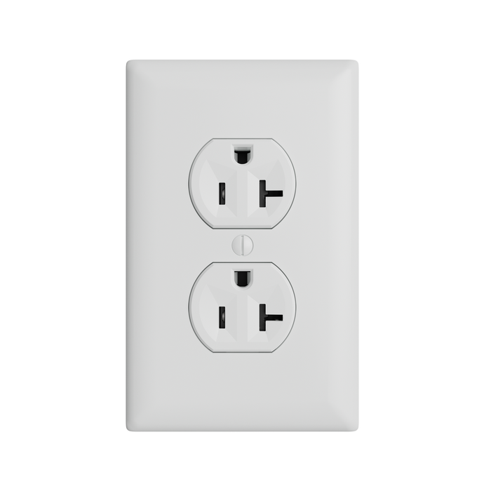 Pass and Seymour Powerhold Duplex Receptacle 20A/125V White (TR20DVSW)