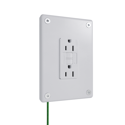 Pass and Seymour Mighty Mac WPP Series Security Wall Plate Decorator Opening 1-Gang 14-Gauge Stainless Steel White Torx T-20 Head Fasteners (WPP31G1PS)