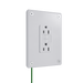 Pass and Seymour Mighty Mac WSP Series Security Wall Plate Decorator Opening 1-Gang 14-Gauge Steel White Allen Head Fasteners (WSP01G2PS)