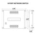 Pass and Seymour 8-Port Network Switch (DA8000WH)