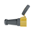 Pass and Seymour Pin And Sleeve Connector 4-Wire 60A 125/250V 1 Inch NPT Liquid-Tight Fitting (LE460C12WNPT1A)