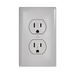 Pass and Seymour Trademaster 15A 125V Duplex Receptacle Tamper-Resistant External Pressure Plated Weather-Resistant Gray (3232TREXWRGRY)
