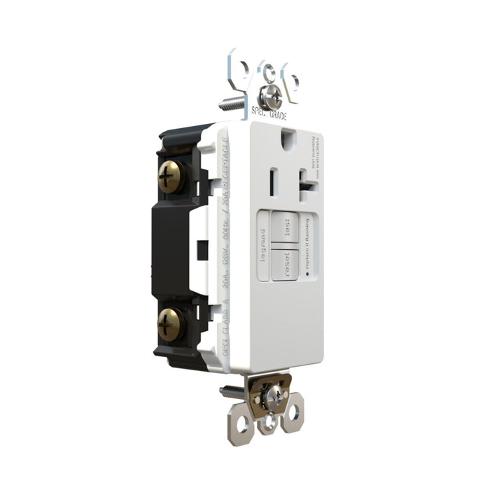Pass and Seymour Radiant Self-Test Tamper-Resistant Single Appliance GFCI Receptacle 20A 125V White (2097TRSGLAPLW)