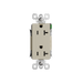 Pass and Seymour Powerhold Decorator Receptacle 20A/125V Ivory (TR26342DVSI)