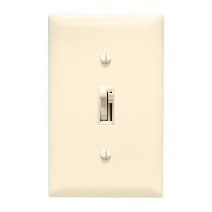 Pass and Seymour Trademaster Toggle Slide LED Dimmer 150W Single Pole 3-Way Light Almond (TSDL153PLA)