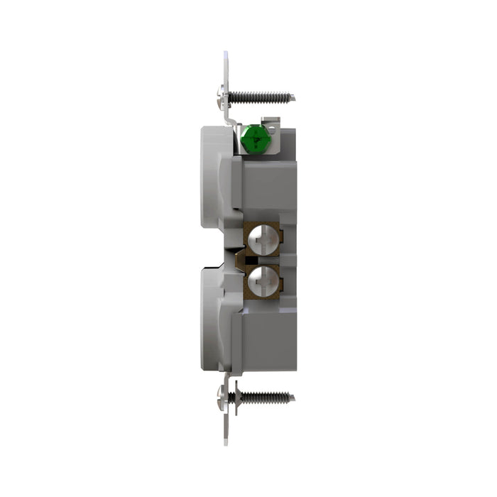Pass and Seymour Tamper-Resistant Duplex Receptacle 20A 125V Self-Grounding Gray (3232TR20SGRY)