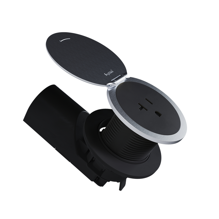 Pass and Seymour Kitchen Countertop Outlet Lid Stainless Steel (CP498LSS)