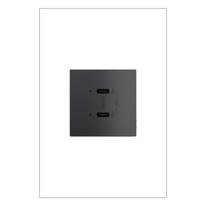 Pass and Seymour Adorne 65W USB Outlet Module Type C Graphite (ARUSB65PDG4)