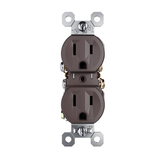 Pass and Seymour Receptacle Tamper-Resistant 15A 125V Back Wire CCA Brown (3232TREX)