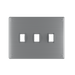 Pass and Seymour Mighty Mac WPP Series Security Wall Plate Switch/Toggle 3-Gang 14-Gauge Stainless Steel Brushed Stainless Steel Allen Head Fasteners (WPP63S2PS)