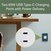 Pass and Seymour Adorne 65W USB Outlet Module Type C White (ARUSB65PDW4)