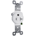 Pass and Seymour Trademaster Residential 20A Single Receptacle White (TR53201W)