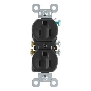 Pass and Seymour Tamper-Resistant Duplex Receptacle 15A/125V Black (3232TRBK)