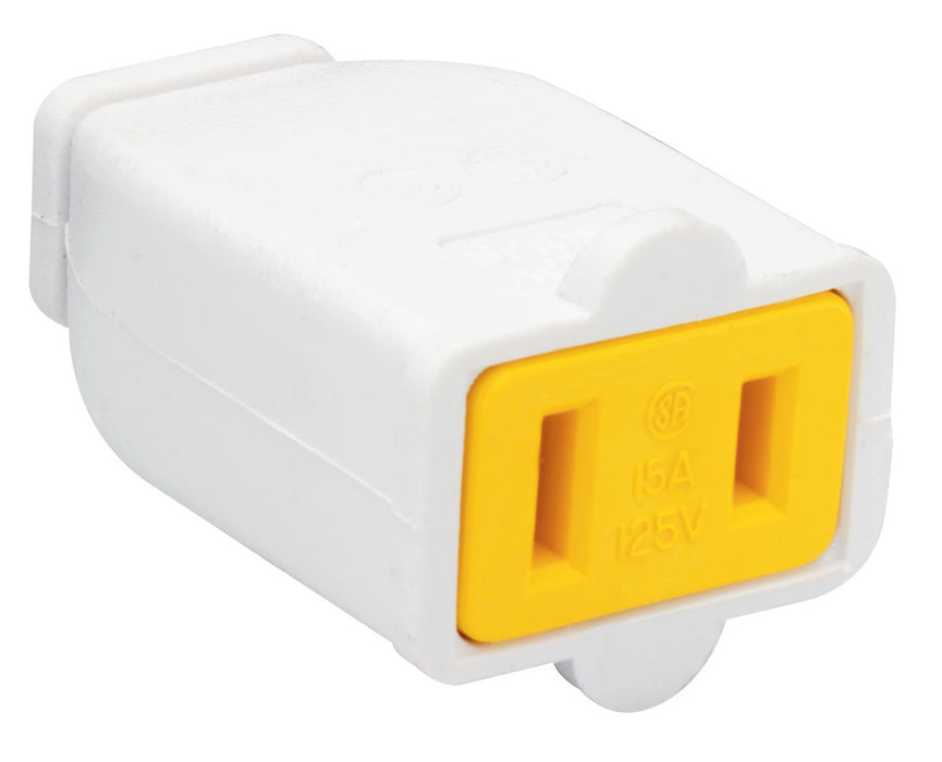 Pass and Seymour Double-Pole Double-Wire Straight Blade Connector Polarized 15A 125V (SA155WCC10)