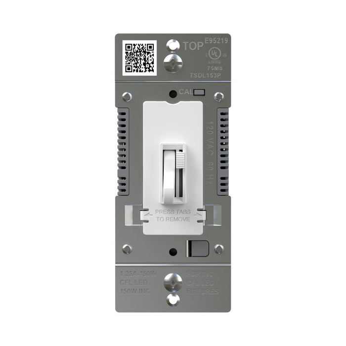 Pass and Seymour Trademaster Toggle Slide LED Dimmer 150W Single Pole 3-Way White (TSDL153PW)