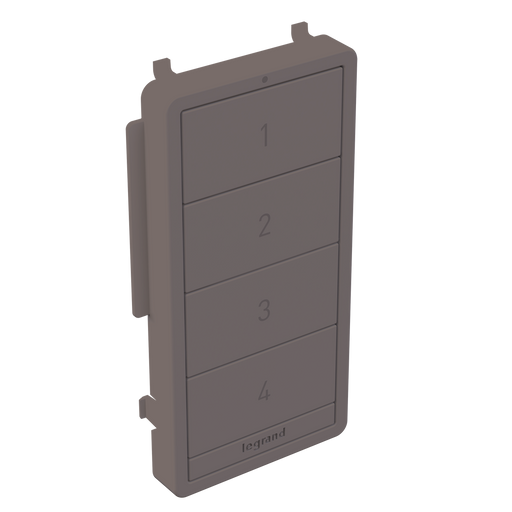 Pass and Seymour Radiant 4-Button Smart Scene Controller Color Change Kit Brown (WNRCB40CKIT)